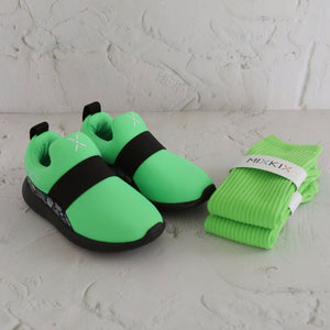 Green sneaker and sock set kids