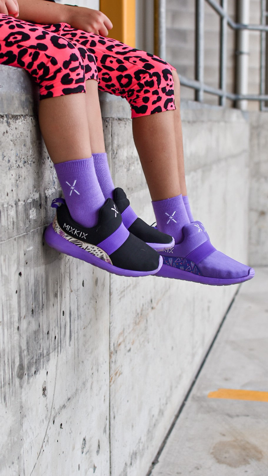 Mix Kix 90s mix Collection with Purple Sneaker and Sock Sets for kids