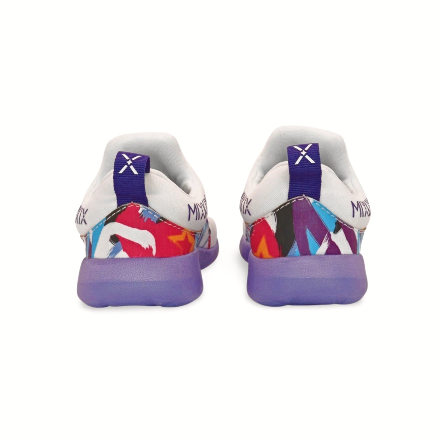 Mix Kix kids sneakers in white and purple 90s Mix back