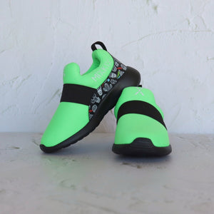 Mix Kix green slip-on kids sneakers