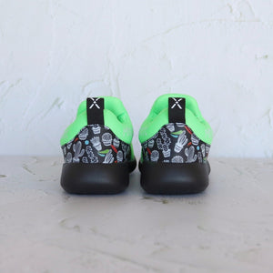 Mix Kix green slip-on kids sneakers