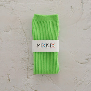 Green kids slouch socks, cotton