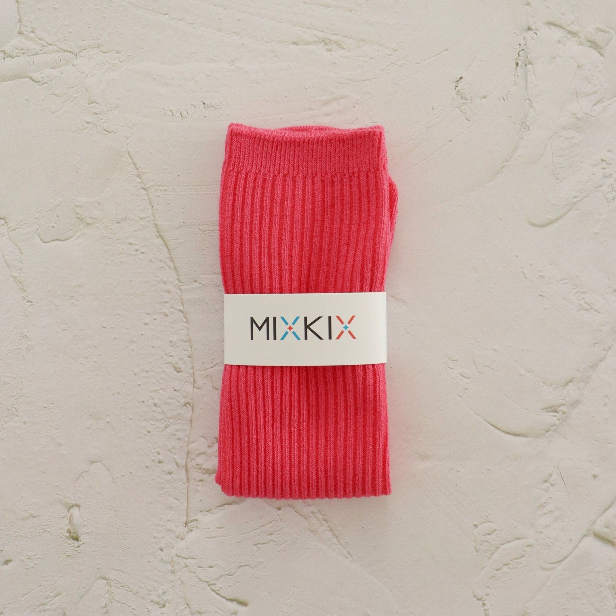 Pink kids slouch socks, cotton