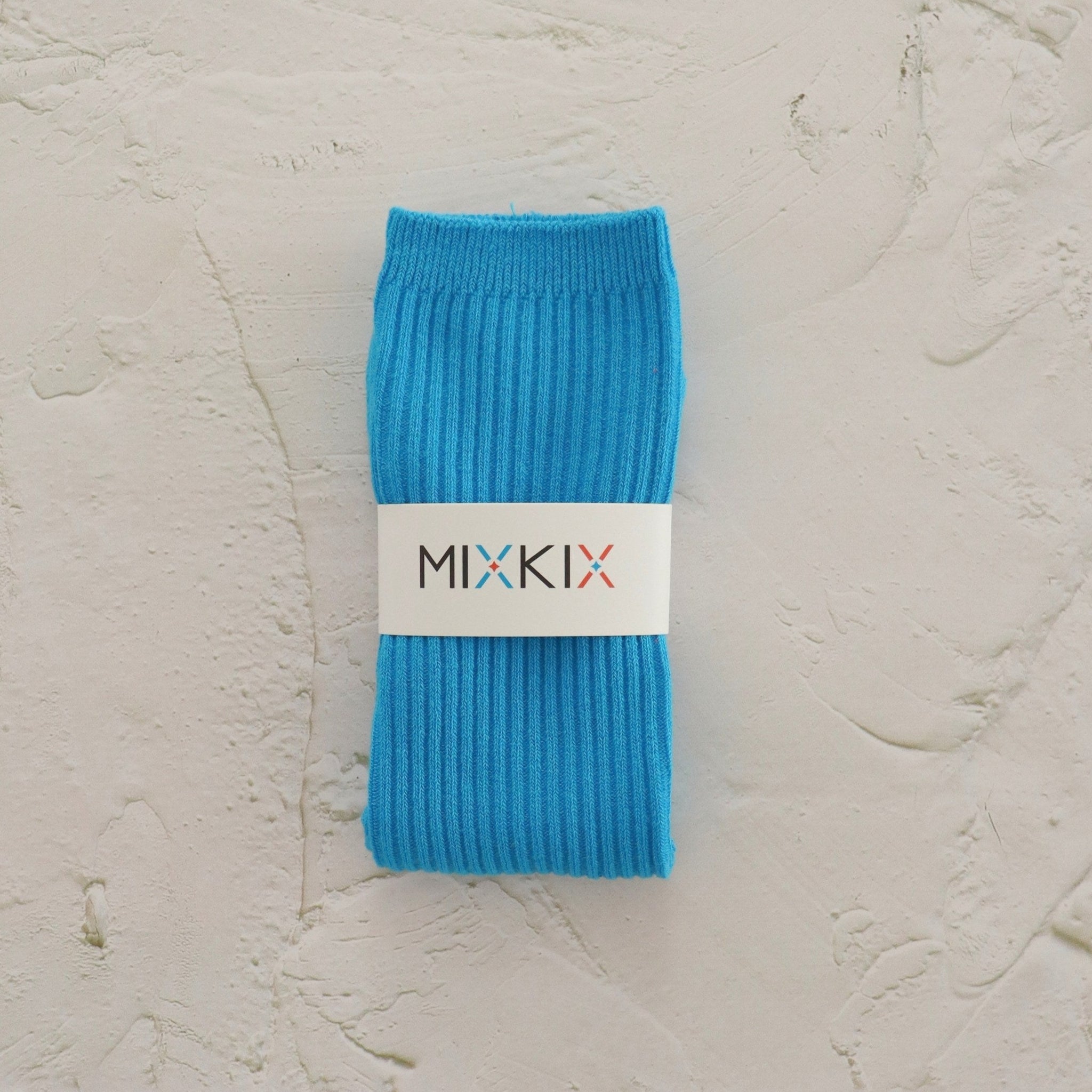 Blue kids slouch socks, cotton