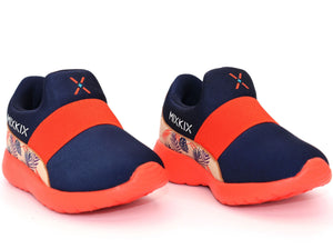 Jungle Gym Kids sneakers blue and orange angle